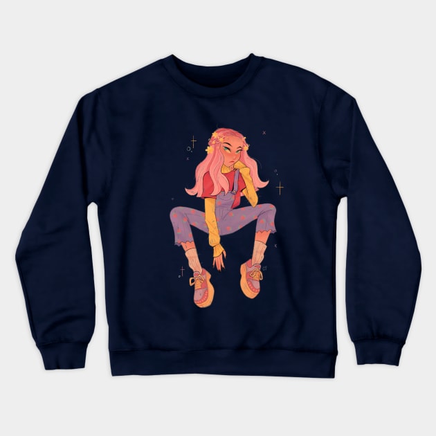 Bubblegum Princess Crewneck Sweatshirt by jackiedroujko